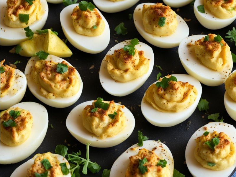 air fried deviled eggs