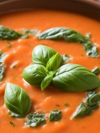 Homemade Creamy Tomato Basil Soup Recipe